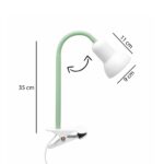 GLOBOSTAR® TAVOLO 204-0153 Παιδικό Επιτραπέζιο Φωτιστικό Πορτατίφ με Ντουί 1 x E14 AC 220-240V IP20 - Πράσινο & Λευκό - Μ11 x Π9 x Υ35cm - Image 3