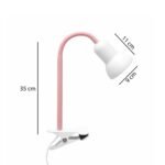 GLOBOSTAR® TAVOLO 204-0154 Παιδικό Επιτραπέζιο Φωτιστικό Πορτατίφ με Ντουί 1 x E14 AC 220-240V IP20 - Ροζ & Λευκό - Μ11 x Π9 x Υ35cm - Image 3