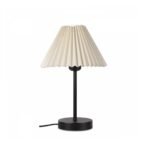 GLOBOSTAR® ORACLE 204-0156 Μοντέρνο Επιτραπέζιο Φωτιστικό Πορτατίφ με Ντουί 1 x E27 AC 220-240V IP20 - Μαύρο & Μπεζ - Μ22 x Π22 x Υ36cm