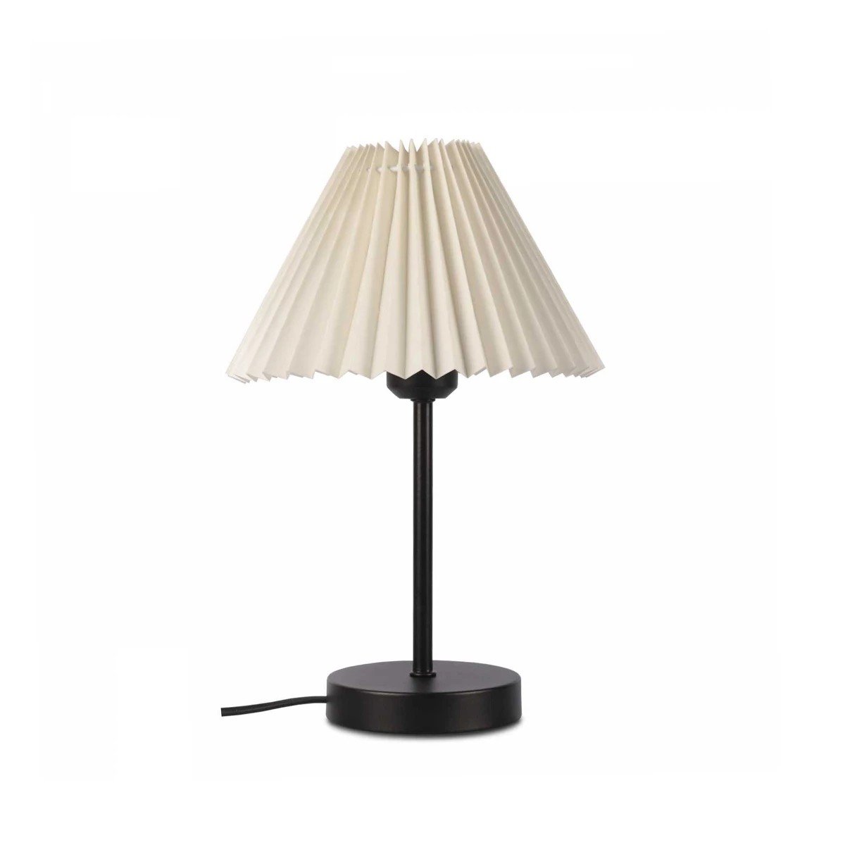 204_0156_0 GLOBOSTAR® ORACLE 204-0156 Μοντέρνο Επιτραπέζιο Φωτιστικό Πορτατίφ με Ντουί 1 x E27 AC 220-240V IP20 - Μαύρο & Μπεζ - Μ22 x Π22 x Υ36cm - Image 1