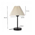 GLOBOSTAR® ORACLE 204-0156 Μοντέρνο Επιτραπέζιο Φωτιστικό Πορτατίφ με Ντουί 1 x E27 AC 220-240V IP20 - Μαύρο & Μπεζ - Μ22 x Π22 x Υ36cm - Image 3