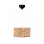 GLOBOSTAR® POMEGRANDE 204-0157 Boho Κρεμαστό Φωτιστικό Οροφής με Ντουί 1 x E27 AC 220-240V IP20 - Μπεζ - Μ30 x Π30 x Υ16cm