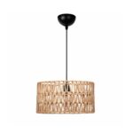 GLOBOSTAR® POMEGRANDE 204-0166 Boho Κρεμαστό Φωτιστικό Οροφής με Ντουί 1 x E27 AC 220-240V IP20 - Μπεζ - Μ30 x Π30 x Υ15cm