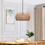 GLOBOSTAR® DARIO 204-0168 Boho Κρεμαστό Φωτιστικό Οροφής με Ντουί 1 x E27 AC 220-240V IP20 - Καφέ - Μ30 x Π30 x Υ15cm - Image 4