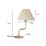 GLOBOSTAR® LIVL 204-0169 Μοντέρνο Επιτραπέζιο Φωτιστικό Πορτατίφ με Ντουί 1 x E27 AC 220-240V IP20 - Χρυσό & Μπεζ - Μ22 x Π22 x Υ34cm - Image 3