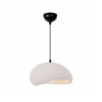 GLOBOSTAR® STONE 204-0176 Μοντέρνο Κρεμαστό Φωτιστικό Οροφής με Ντουί 1 x E27 AC 220-240V IP20 - Λευκό - Μ31.5 x Π35 x Υ26cm