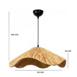 GLOBOSTAR® PAJERO 204-0177 Boho Κρεμαστό Φωτιστικό Οροφής Μονόφωτο 1 x E27 AC 220-240V IP20 Μπεζ - Μ50 x Π50 x Υ22cm - Image 2