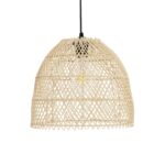 GLOBOSTAR® CESTINO 204-0178 Boho Κρεμαστό Φωτιστικό Οροφής Μονόφωτο 1 x E27 AC 220-240V IP20 Μπεζ - Μ30 x Π30 x Υ25cm - Image 4