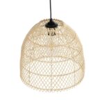 GLOBOSTAR® CESTINO 204-0178 Boho Κρεμαστό Φωτιστικό Οροφής Μονόφωτο 1 x E27 AC 220-240V IP20 Μπεζ - Μ30 x Π30 x Υ25cm - Image 6