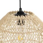 GLOBOSTAR® CESTINO 204-0178 Boho Κρεμαστό Φωτιστικό Οροφής Μονόφωτο 1 x E27 AC 220-240V IP20 Μπεζ - Μ30 x Π30 x Υ25cm - Image 7