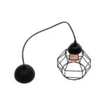 GLOBOSTAR® BUR 204-0180 Μοντέρνο Κρεμαστό Φωτιστικό Οροφής Μονόφωτο 1 x E27 AC 220-240V IP20 Μαύρο - Μ16 x Π16 x Υ19cm - Image 10