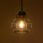 GLOBOSTAR® BUR 204-0180 Μοντέρνο Κρεμαστό Φωτιστικό Οροφής Μονόφωτο 1 x E27 AC 220-240V IP20 Μαύρο - Μ16 x Π16 x Υ19cm - Image 2