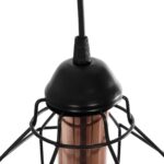 GLOBOSTAR® BUR 204-0180 Μοντέρνο Κρεμαστό Φωτιστικό Οροφής Μονόφωτο 1 x E27 AC 220-240V IP20 Μαύρο - Μ16 x Π16 x Υ19cm - Image 7