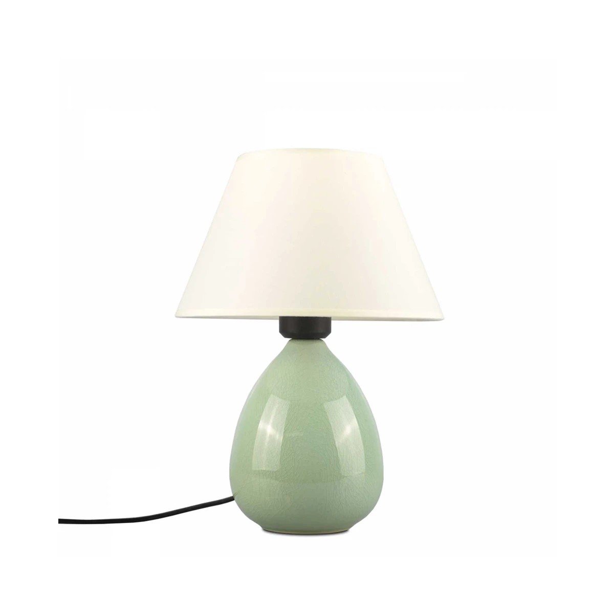 204_0182_0 GLOBOSTAR® CESTA 204-0182 Μοντέρνο Επιτραπέζιο Φωτιστικό Πορτατίφ με Ντουί 1 x E27 AC 220-240V IP20 - Λαδί & Μπεζ - Μ17 x Π17 x Υ23cm - Image 1