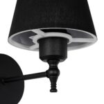 GLOBOSTAR® ELEGANTE 204-0185 Μοντέρνο Φωτιστικό Τοίχου - Απλίκα με Ντουί 1 x E27 AC 220-240V IP20 - Μαύρο - Μ14 x Π22 x Υ24cm - Image 6