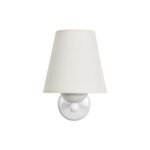 GLOBOSTAR® ELEGANTE 204-0187 Μοντέρνο Φωτιστικό Τοίχου - Απλίκα με Ντουί 1 x E27 AC 220-240V IP20 - Λευκό & Μπεζ - Μ14 x Π23 x Υ21cm - Image 2