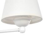 GLOBOSTAR® ELEGANTE 204-0187 Μοντέρνο Φωτιστικό Τοίχου - Απλίκα με Ντουί 1 x E27 AC 220-240V IP20 - Λευκό & Μπεζ - Μ14 x Π23 x Υ21cm - Image 5