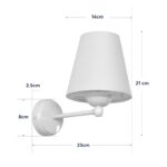 GLOBOSTAR® ELEGANTE 204-0187 Μοντέρνο Φωτιστικό Τοίχου - Απλίκα με Ντουί 1 x E27 AC 220-240V IP20 - Λευκό & Μπεζ - Μ14 x Π23 x Υ21cm - Image 7