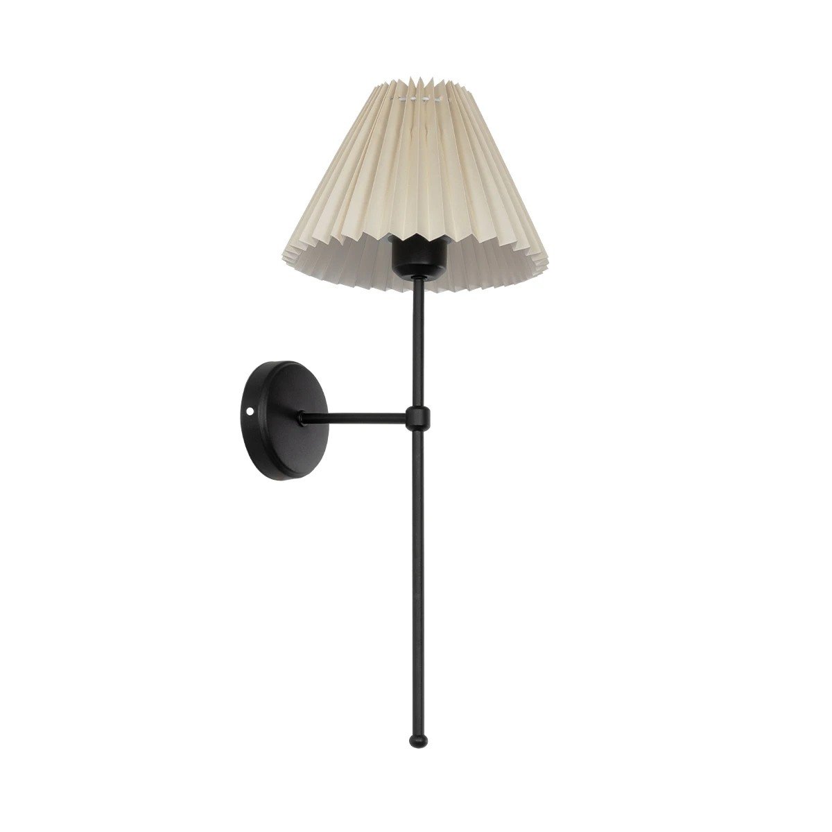 204_0188_0 GLOBOSTAR® LING 204-0188 Μοντέρνο Φωτιστικό Τοίχου - Απλίκα με Ντουί 1 x E27 AC 220-240V IP20 - Μαύρο & Μπεζ - Μ22 x Π25 x Υ53cm - Image 1