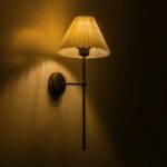 GLOBOSTAR® LING 204-0188 Μοντέρνο Φωτιστικό Τοίχου - Απλίκα με Ντουί 1 x E27 AC 220-240V IP20 - Μαύρο & Μπεζ - Μ22 x Π25 x Υ53cm - Image 2