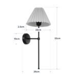 GLOBOSTAR® LING 204-0188 Μοντέρνο Φωτιστικό Τοίχου - Απλίκα με Ντουί 1 x E27 AC 220-240V IP20 - Μαύρο & Μπεζ - Μ22 x Π25 x Υ53cm - Image 8