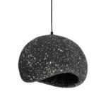 GLOBOSTAR® STONE 204-0194 Μοντέρνο Κρεμαστό Φωτιστικό Οροφής με Ντουί 1 x E27 AC 220-240V IP20 - Μαύρο - Μ35 x Π31 x Υ26cm