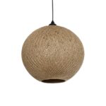 GLOBOSTAR® SOLEI 205-0001 Boho Κρεμαστό Φωτιστικό Οροφής με Ντουί 1 x E27 AC 220-240V IP20 - Μπεζ - M40 x Π40 x Υ36cm