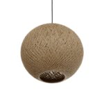 GLOBOSTAR® SOLEI 205-0001 Boho Κρεμαστό Φωτιστικό Οροφής με Ντουί 1 x E27 AC 220-240V IP20 - Μπεζ - M40 x Π40 x Υ36cm - Image 6