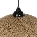 GLOBOSTAR® SOLEI 205-0001 Boho Κρεμαστό Φωτιστικό Οροφής με Ντουί 1 x E27 AC 220-240V IP20 - Μπεζ - M40 x Π40 x Υ36cm - Image 8