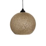 GLOBOSTAR® SOLEI 205-0002 Boho Κρεμαστό Φωτιστικό Οροφής με Ντουί 1 x E27 AC 220-240V IP20 - Μπεζ - M30 x Π30 x Υ26cm - Image 5