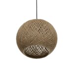 GLOBOSTAR® SOLEI 205-0002 Boho Κρεμαστό Φωτιστικό Οροφής με Ντουί 1 x E27 AC 220-240V IP20 - Μπεζ - M30 x Π30 x Υ26cm - Image 6