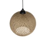 GLOBOSTAR® SOLEI 205-0002 Boho Κρεμαστό Φωτιστικό Οροφής με Ντουί 1 x E27 AC 220-240V IP20 - Μπεζ - M30 x Π30 x Υ26cm - Image 7