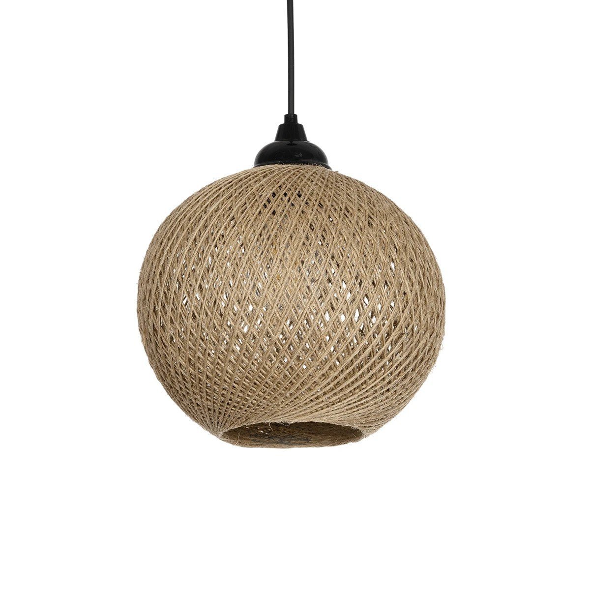 205_0003_0 GLOBOSTAR® SOLEI 205-0003 Boho Κρεμαστό Φωτιστικό Οροφής με Ντουί 1 x E27 AC 220-240V IP20 - Μπεζ - M20 x Π20 x Υ25cm - Image 1