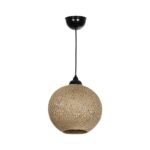 GLOBOSTAR® SOLEI 205-0003 Boho Κρεμαστό Φωτιστικό Οροφής με Ντουί 1 x E27 AC 220-240V IP20 - Μπεζ - M20 x Π20 x Υ25cm - Image 4