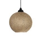 GLOBOSTAR® SOLEI 205-0003 Boho Κρεμαστό Φωτιστικό Οροφής με Ντουί 1 x E27 AC 220-240V IP20 - Μπεζ - M20 x Π20 x Υ25cm - Image 5