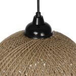 GLOBOSTAR® SOLEI 205-0003 Boho Κρεμαστό Φωτιστικό Οροφής με Ντουί 1 x E27 AC 220-240V IP20 - Μπεζ - M20 x Π20 x Υ25cm - Image 8