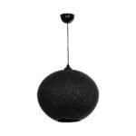 GLOBOSTAR® SOLEI 205-0004 Boho Κρεμαστό Φωτιστικό Οροφής με Ντουί 1 x E27 AC 220-240V IP20 - Μαύρο - M40 x Π40 x Υ36cm - Image 4