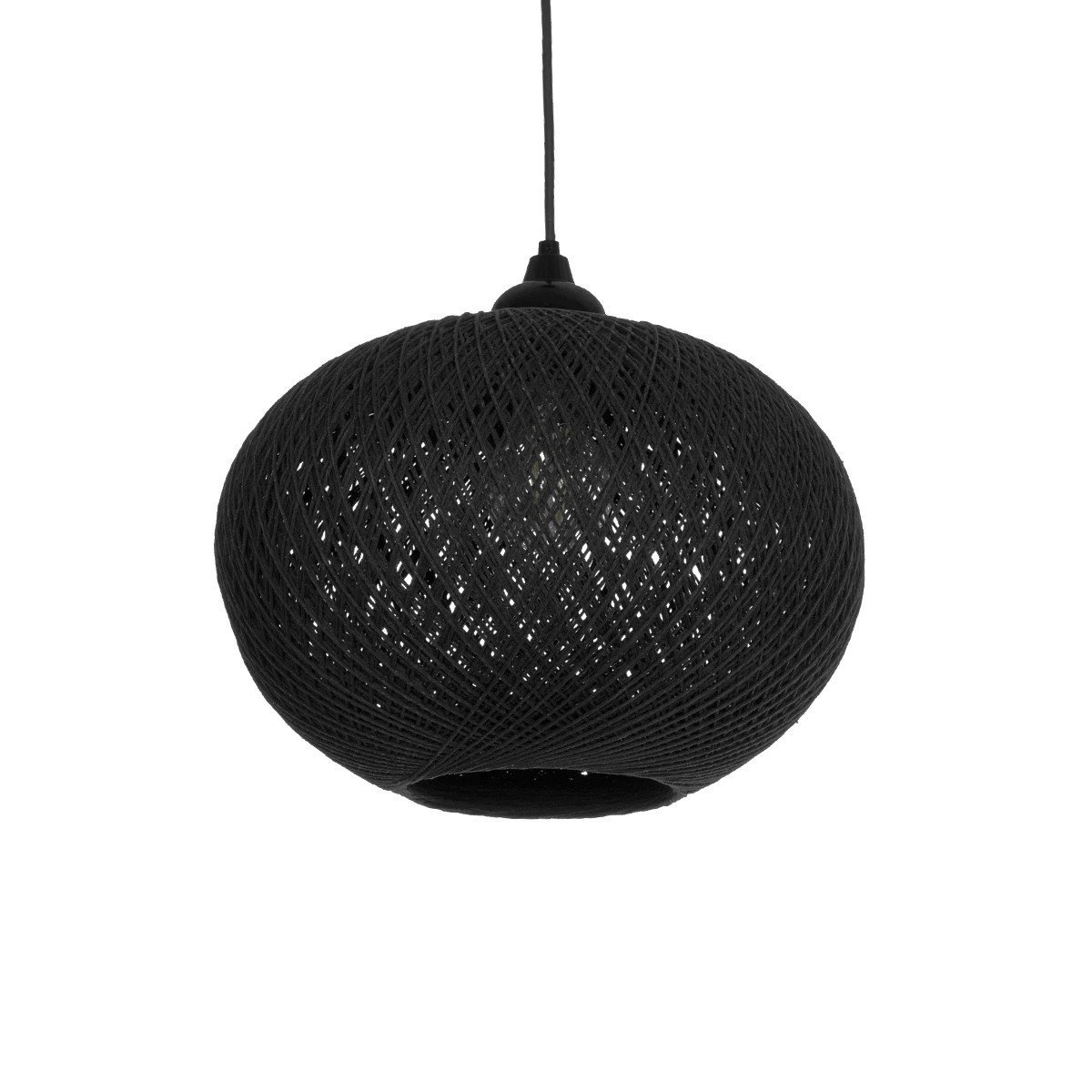 205_0005_0 GLOBOSTAR® SOLEI 205-0005 Boho Κρεμαστό Φωτιστικό Οροφής με Ντουί 1 x E27 AC 220-240V IP20 - Μαύρο - M30 x Π30 x Υ35cm - Image 1