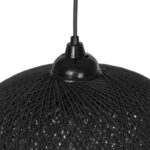 GLOBOSTAR® SOLEI 205-0005 Boho Κρεμαστό Φωτιστικό Οροφής με Ντουί 1 x E27 AC 220-240V IP20 - Μαύρο - M30 x Π30 x Υ35cm - Image 8