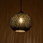 GLOBOSTAR® SOLEI 205-0006 Boho Κρεμαστό Φωτιστικό Οροφής με Ντουί 1 x E27 AC 220-240V IP20 - Μαύρο - M20 x Π20 x Υ25cm - Image 3