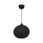 GLOBOSTAR® SOLEI 205-0006 Boho Κρεμαστό Φωτιστικό Οροφής με Ντουί 1 x E27 AC 220-240V IP20 - Μαύρο - M20 x Π20 x Υ25cm - Image 4