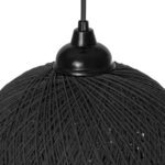 GLOBOSTAR® SOLEI 205-0006 Boho Κρεμαστό Φωτιστικό Οροφής με Ντουί 1 x E27 AC 220-240V IP20 - Μαύρο - M20 x Π20 x Υ25cm - Image 8