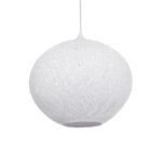 GLOBOSTAR® SOLEI 205-0007 Boho Κρεμαστό Φωτιστικό Οροφής με Ντουί 1 x E27 AC 220-240V IP20 - Λευκό - M40 x Π40 x Υ36cm