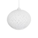 GLOBOSTAR® SOLEI 205-0007 Boho Κρεμαστό Φωτιστικό Οροφής με Ντουί 1 x E27 AC 220-240V IP20 - Λευκό - M40 x Π40 x Υ36cm - Image 5