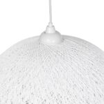 GLOBOSTAR® SOLEI 205-0007 Boho Κρεμαστό Φωτιστικό Οροφής με Ντουί 1 x E27 AC 220-240V IP20 - Λευκό - M40 x Π40 x Υ36cm - Image 8