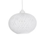 GLOBOSTAR® SOLEI 205-0008 Boho Κρεμαστό Φωτιστικό Οροφής με Ντουί 1 x E27 AC 220-240V IP20 - Λευκό - M30 x Π30 x Υ26cm - Image 5