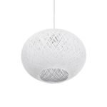 GLOBOSTAR® SOLEI 205-0008 Boho Κρεμαστό Φωτιστικό Οροφής με Ντουί 1 x E27 AC 220-240V IP20 - Λευκό - M30 x Π30 x Υ26cm - Image 6