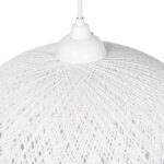 GLOBOSTAR® SOLEI 205-0008 Boho Κρεμαστό Φωτιστικό Οροφής με Ντουί 1 x E27 AC 220-240V IP20 - Λευκό - M30 x Π30 x Υ26cm - Image 8