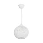 GLOBOSTAR® SOLEI 205-0009 Boho Κρεμαστό Φωτιστικό Οροφής με Ντουί 1 x E27 AC 220-240V IP20 - Λευκό - M20 x Π20 x Υ25cm - Image 4