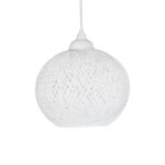 GLOBOSTAR® SOLEI 205-0009 Boho Κρεμαστό Φωτιστικό Οροφής με Ντουί 1 x E27 AC 220-240V IP20 - Λευκό - M20 x Π20 x Υ25cm - Image 5